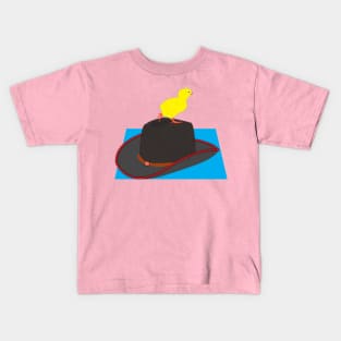 hat and yellow chicken Kids T-Shirt